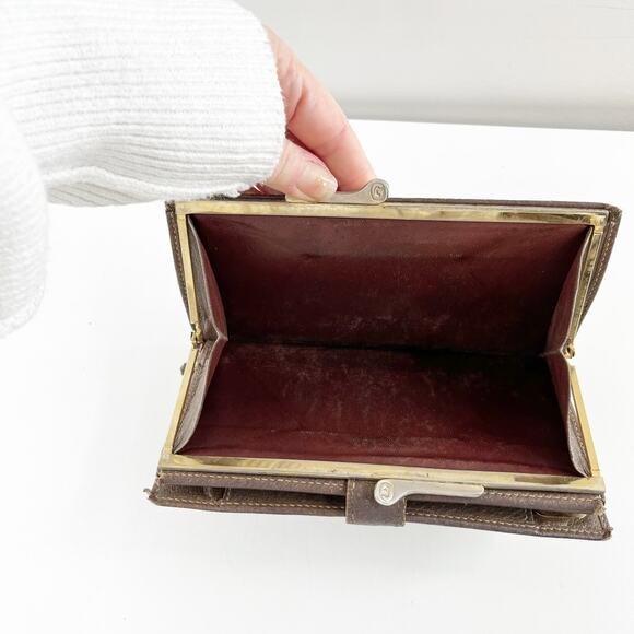 Gucci Vintage GG Supreme Web Long Trifold Wallet French Purse Brown - Picture 3 of 14